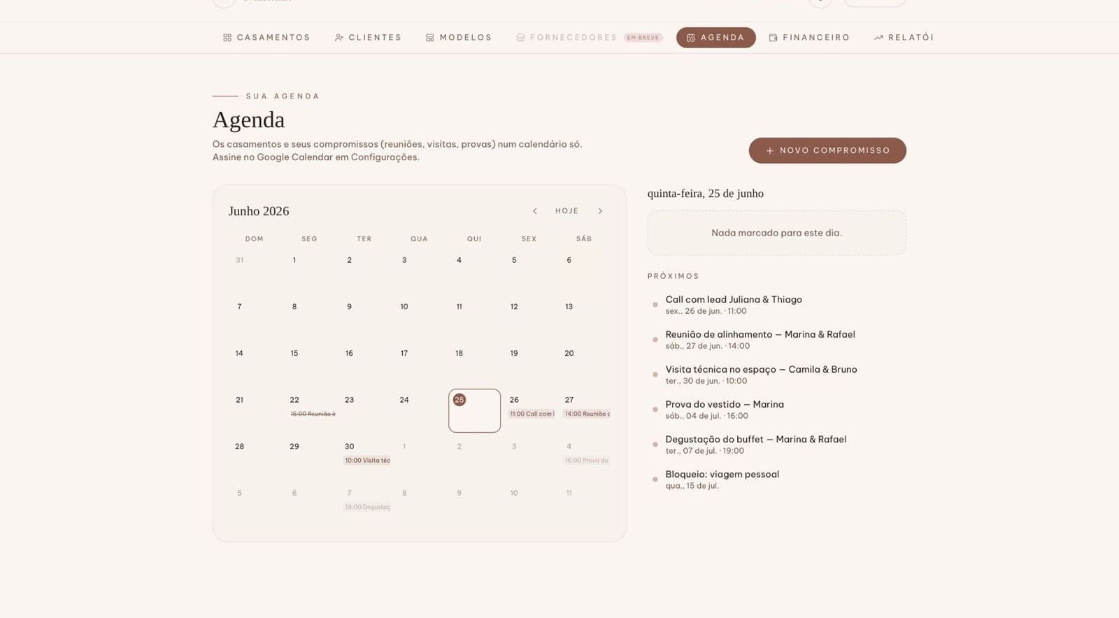 Agenda + Google Calendar