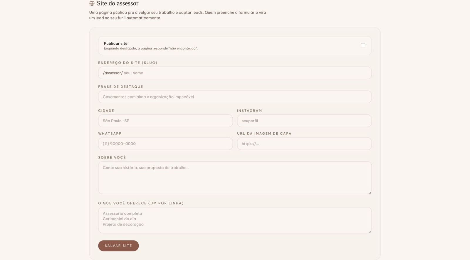 Site do assessor